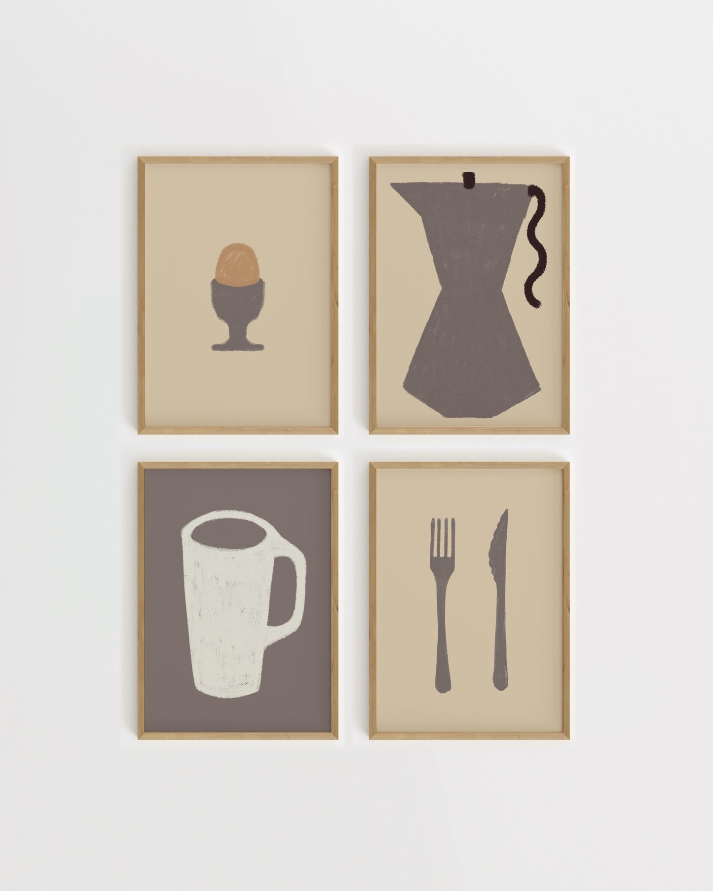 Kitchen Objects. Set Of 4 printable wall art by Paperhus
