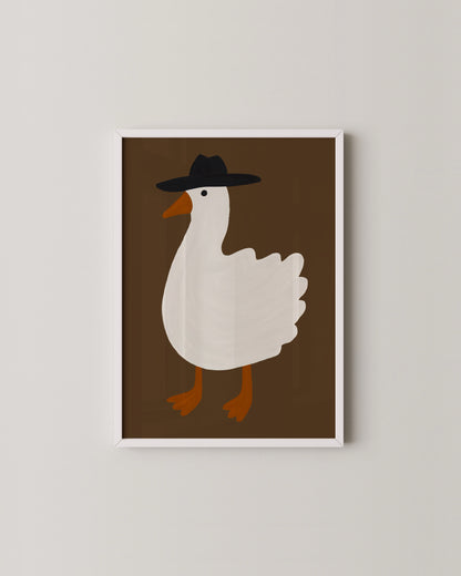Goose In A Hat Print- Wall Art -Paperhus- Printable wall art - Instant downloads - DIY home decor -Paperhus