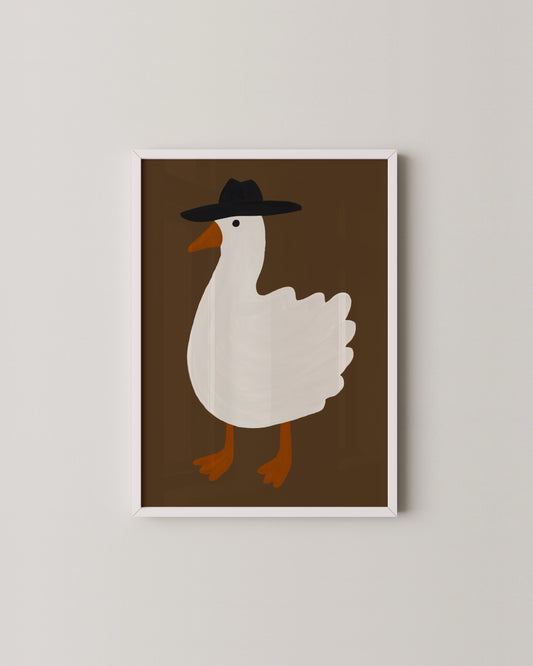 Goose In A Hat Print- Wall Art -Paperhus- Printable wall art - Instant downloads - DIY home decor -Paperhus