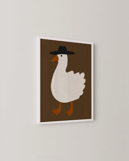 Goose In A Hat Print- Wall Art -Paperhus- Printable wall art - Instant downloads - DIY home decor -Paperhus