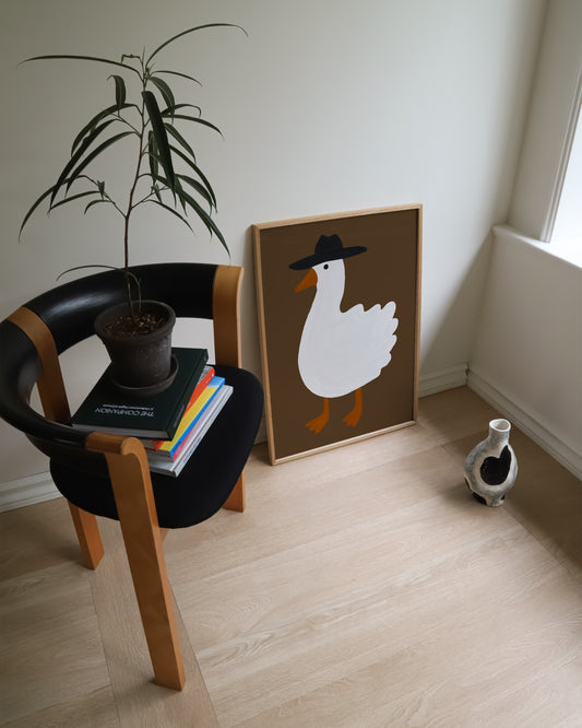 Goose In A Hat printable wall art by Paperhus
