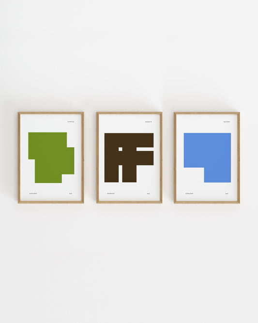 Colour Palette. Set Of 3 printable wall art by Paperhus