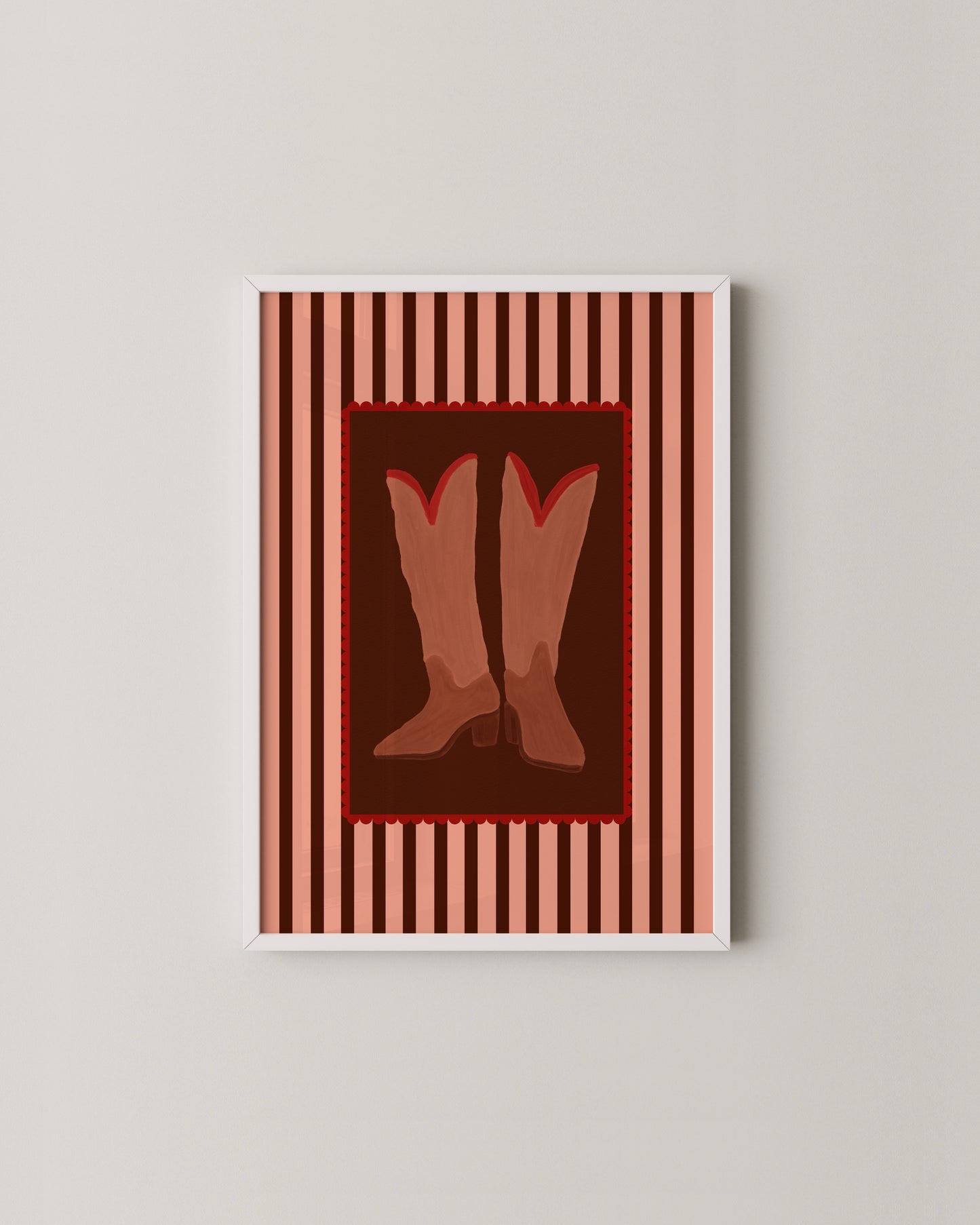 Retro Cowboy Boots Print- Wall Art -Paperhus- Printable wall art - Instant downloads - DIY home decor -Paperhus