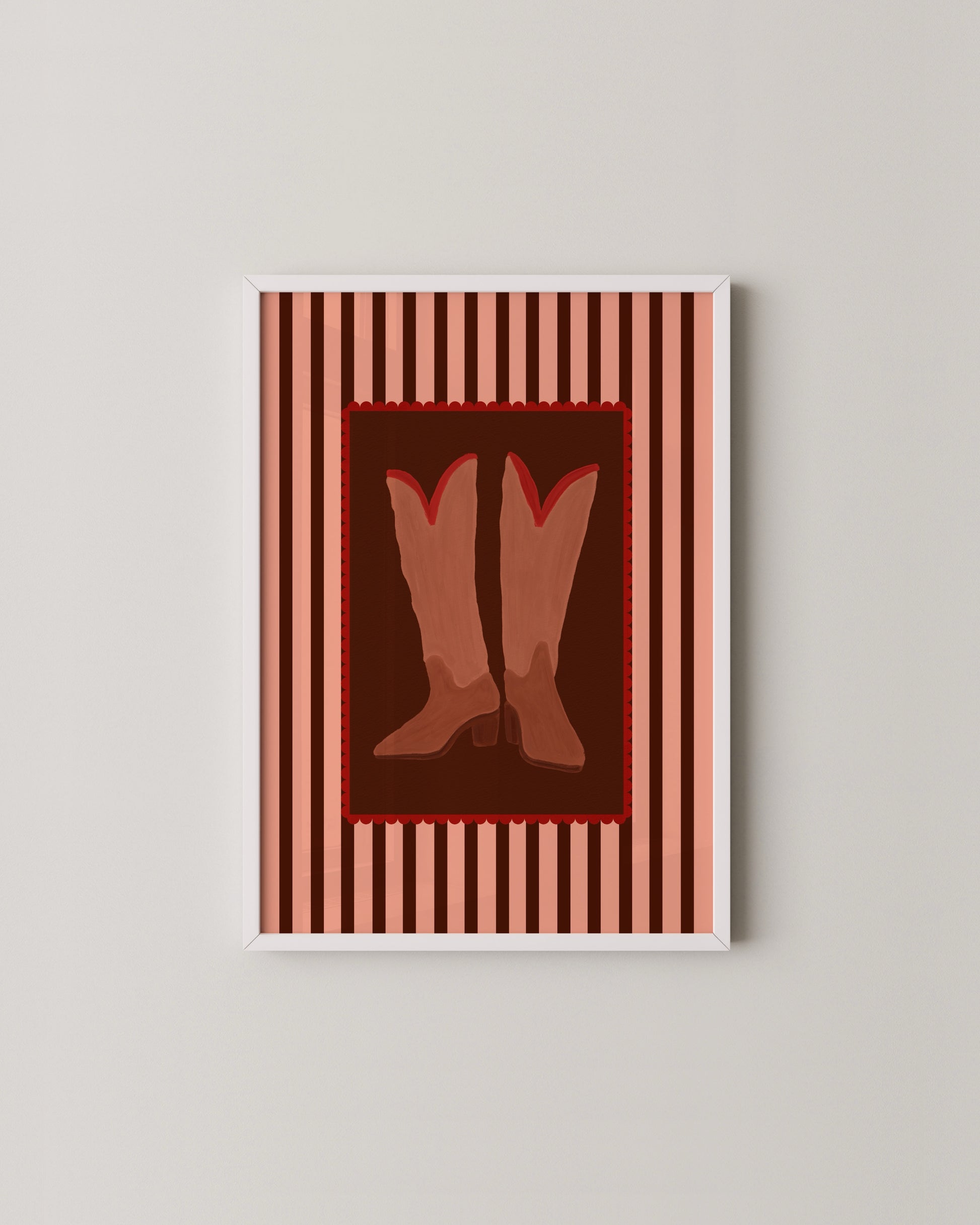 Retro Cowboy Boots Print- Wall Art -Paperhus- Printable wall art - Instant downloads - DIY home decor -Paperhus