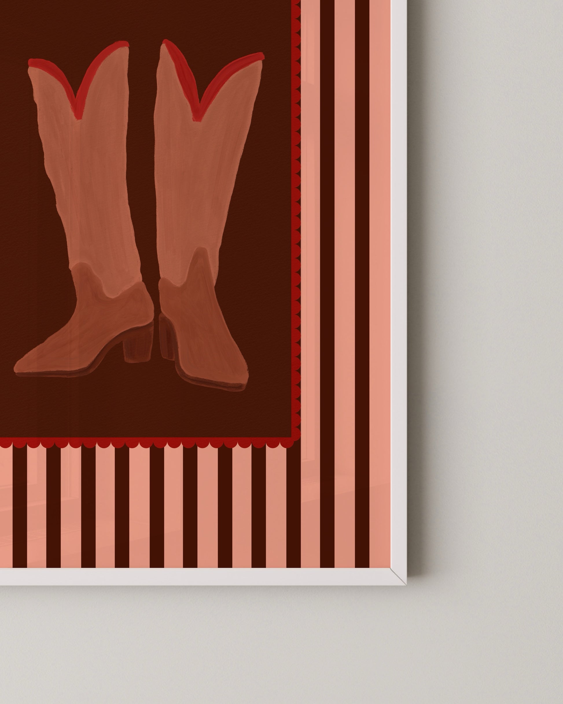 Retro Cowboy Boots Print- Wall Art -Paperhus- Printable wall art - Instant downloads - DIY home decor -Paperhus