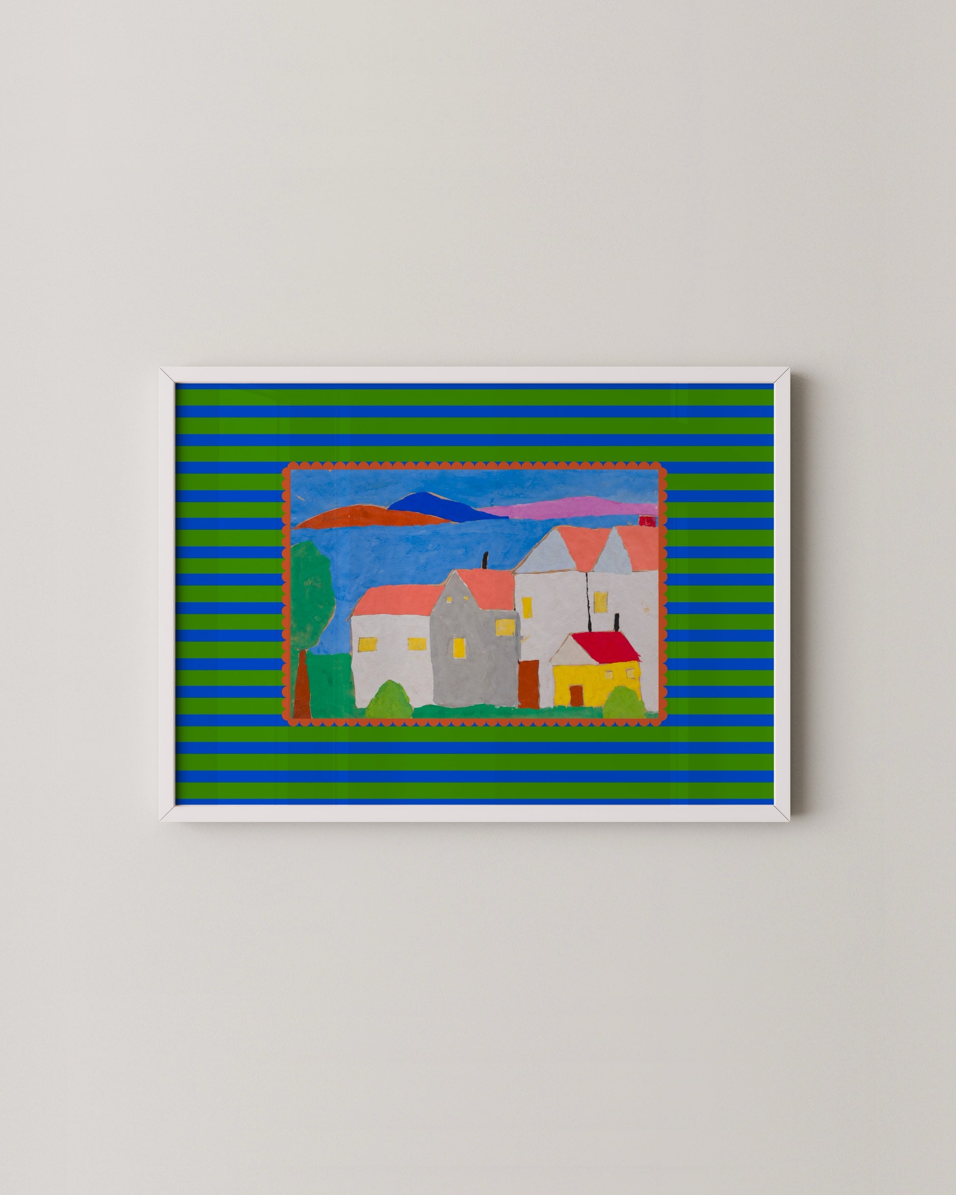 Colourful Village Print- Wall Art -Paperhus- Printable wall art - Instant downloads - DIY home decor -Paperhus
