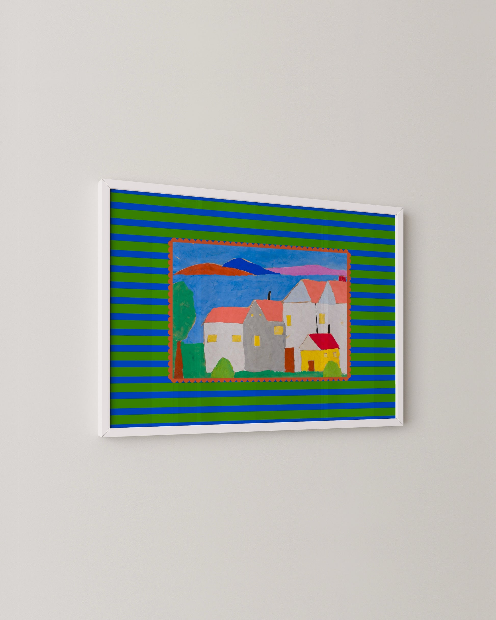 Colourful Village Print- Wall Art -Paperhus- Printable wall art - Instant downloads - DIY home decor -Paperhus