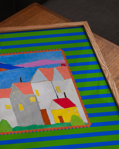 Colourful Village Print- Wall Art -Paperhus- Printable wall art - Instant downloads - DIY home decor -Paperhus