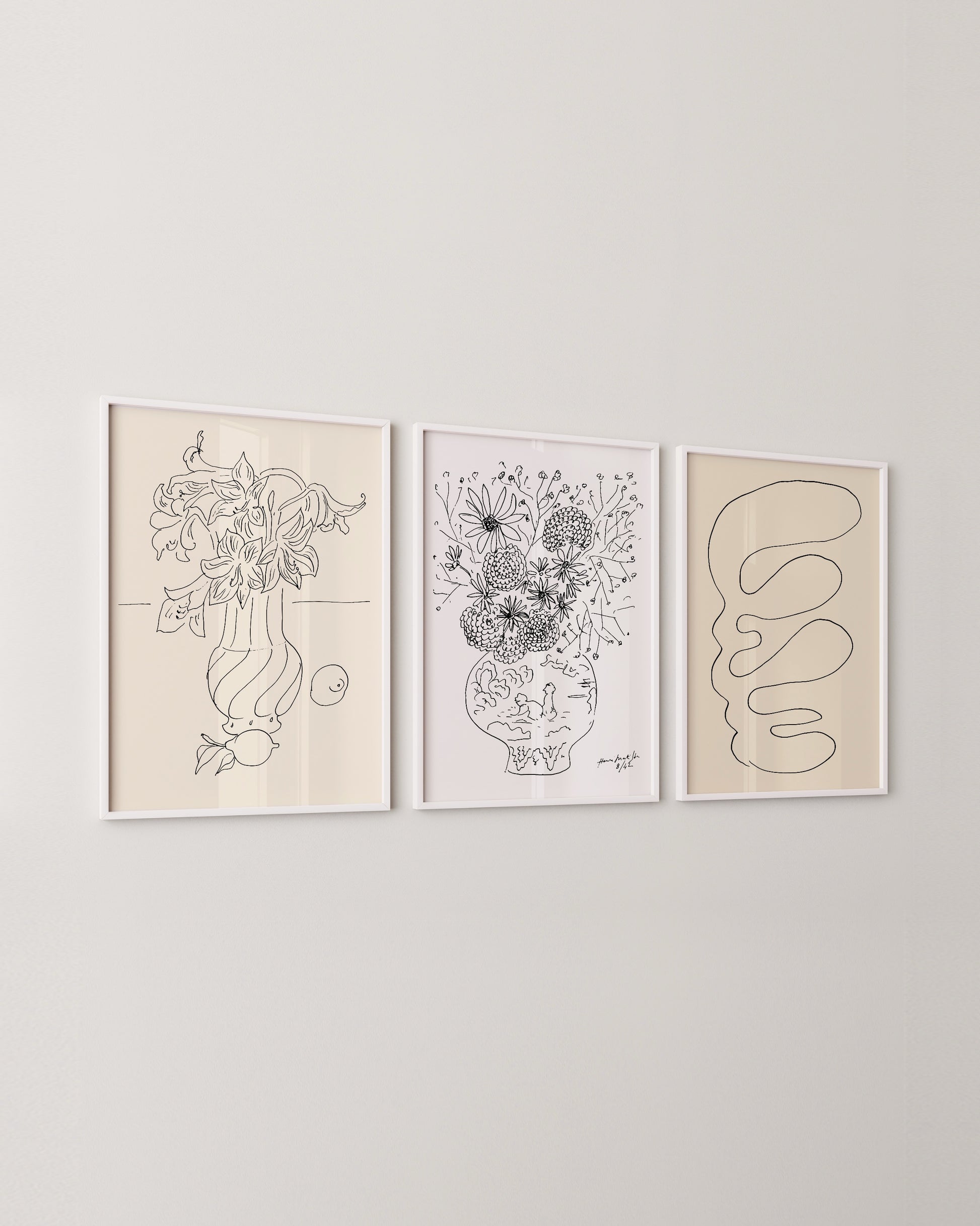 Matisse Set Of 3- Wall Art -Paperhus- Printable wall art - Instant downloads - DIY home decor -Paperhus