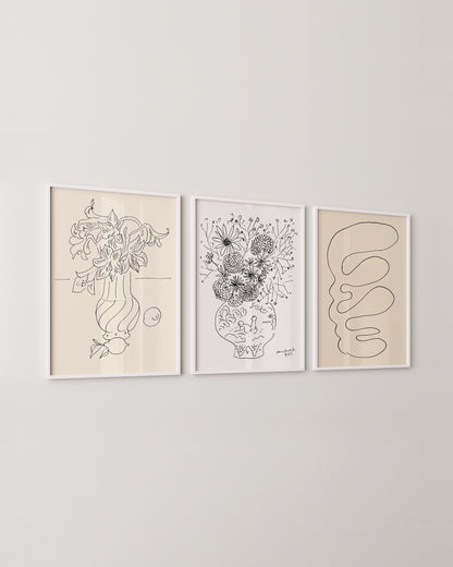Matisse Set Of 3- Wall Art -Paperhus- Printable wall art - Instant downloads - DIY home decor -Paperhus