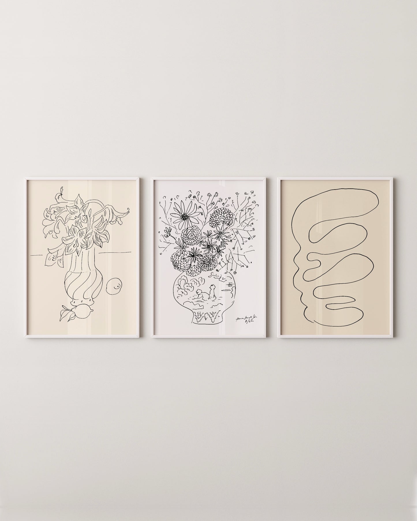 Matisse Set Of 3- Wall Art -Paperhus- Printable wall art - Instant downloads - DIY home decor -Paperhus