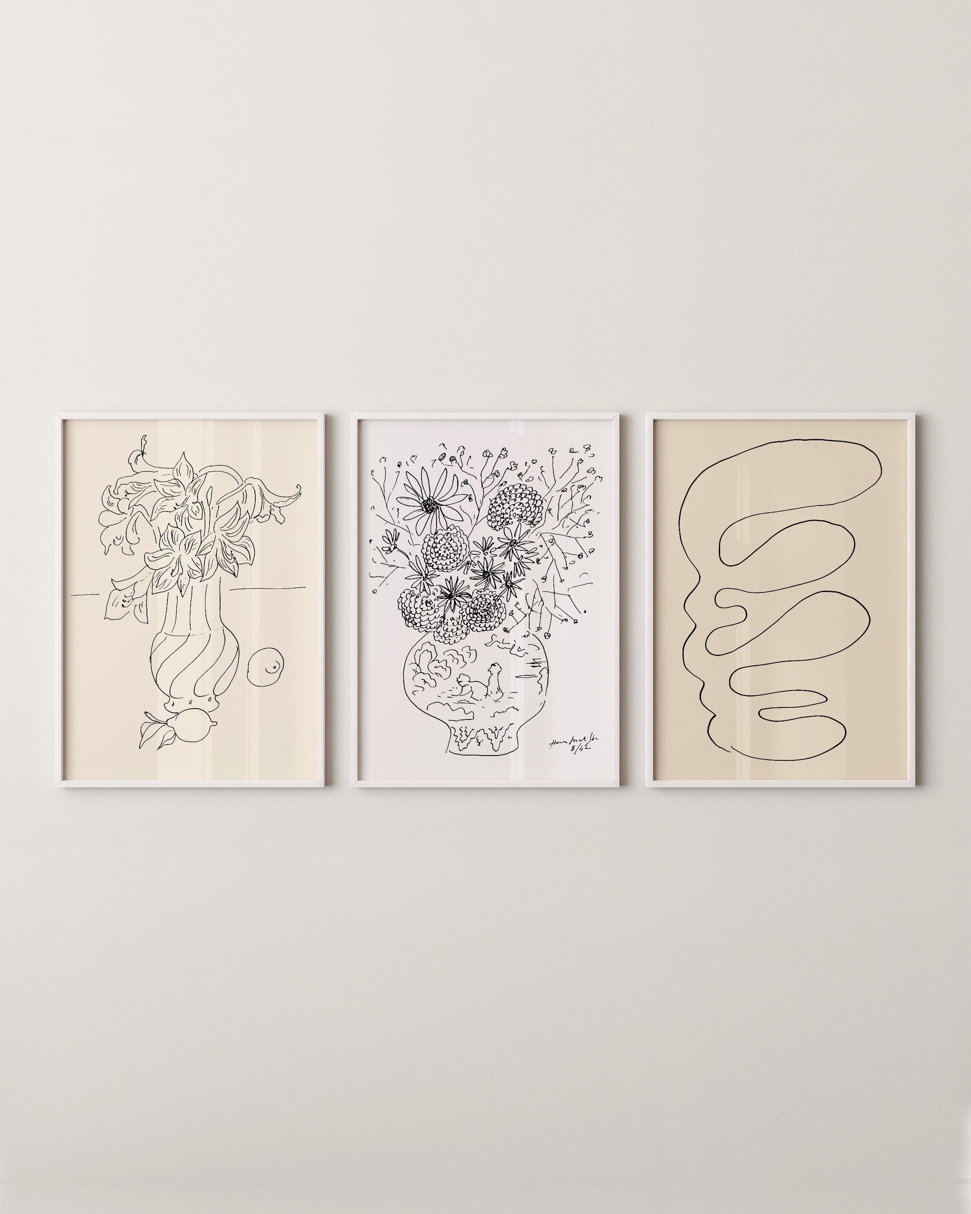 Matisse Set Of 3- Wall Art -Paperhus- Printable wall art - Instant downloads - DIY home decor -Paperhus