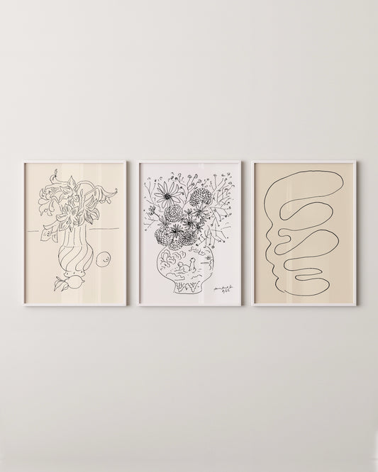 Matisse Set Of 3- Wall Art -Paperhus- Printable wall art - Instant downloads - DIY home decor -Paperhus