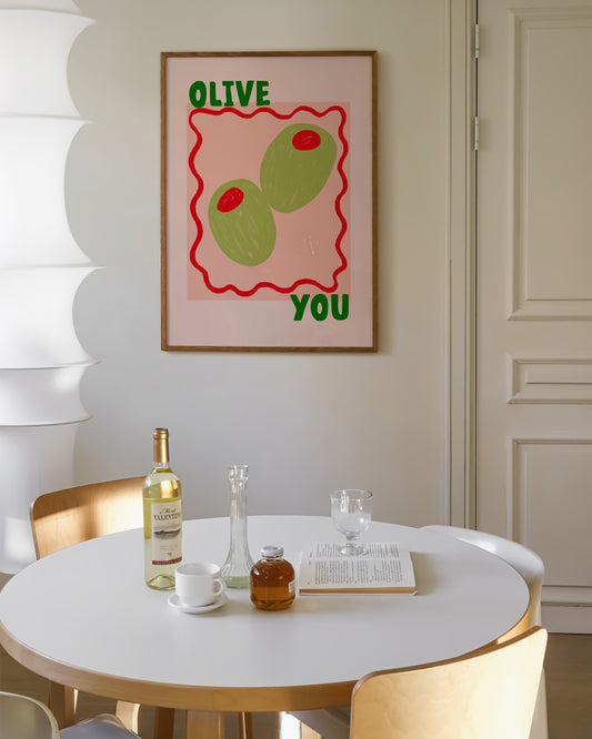 Olive You Print Printable Wall Art | Digital Download printable wall art by Paperhus