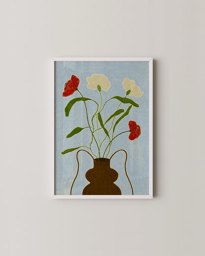 Crayon Florals Print- Wall Art -Paperhus- Printable wall art - Instant downloads - DIY home decor -Paperhus