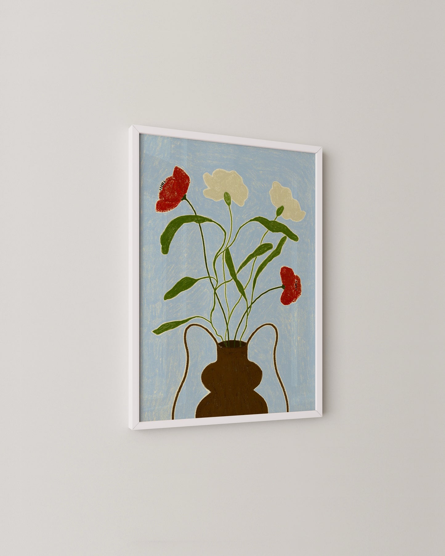 Crayon Florals Print- Wall Art -Paperhus- Printable wall art - Instant downloads - DIY home decor -Paperhus