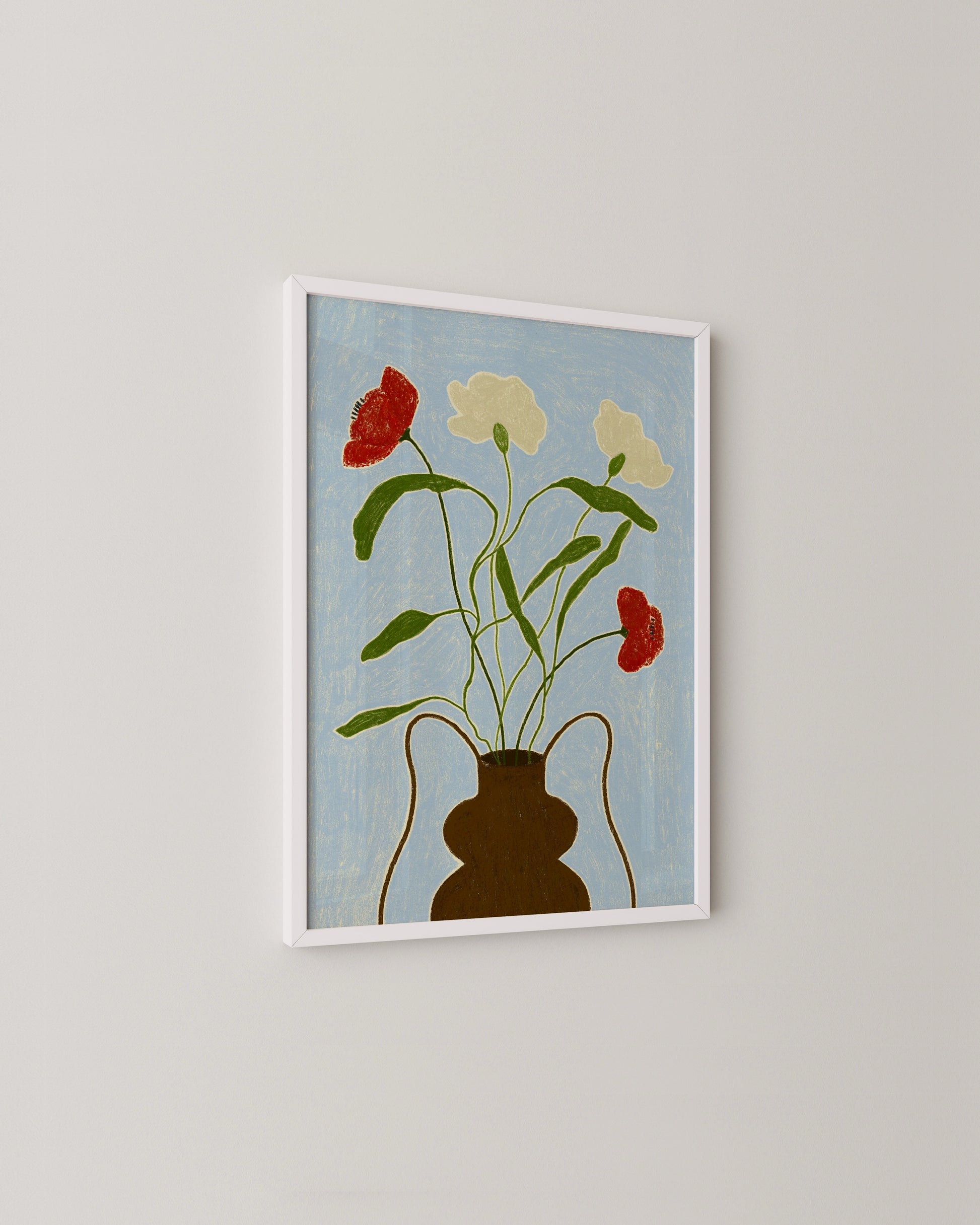 Crayon Florals Print- Wall Art -Paperhus- Printable wall art - Instant downloads - DIY home decor -Paperhus