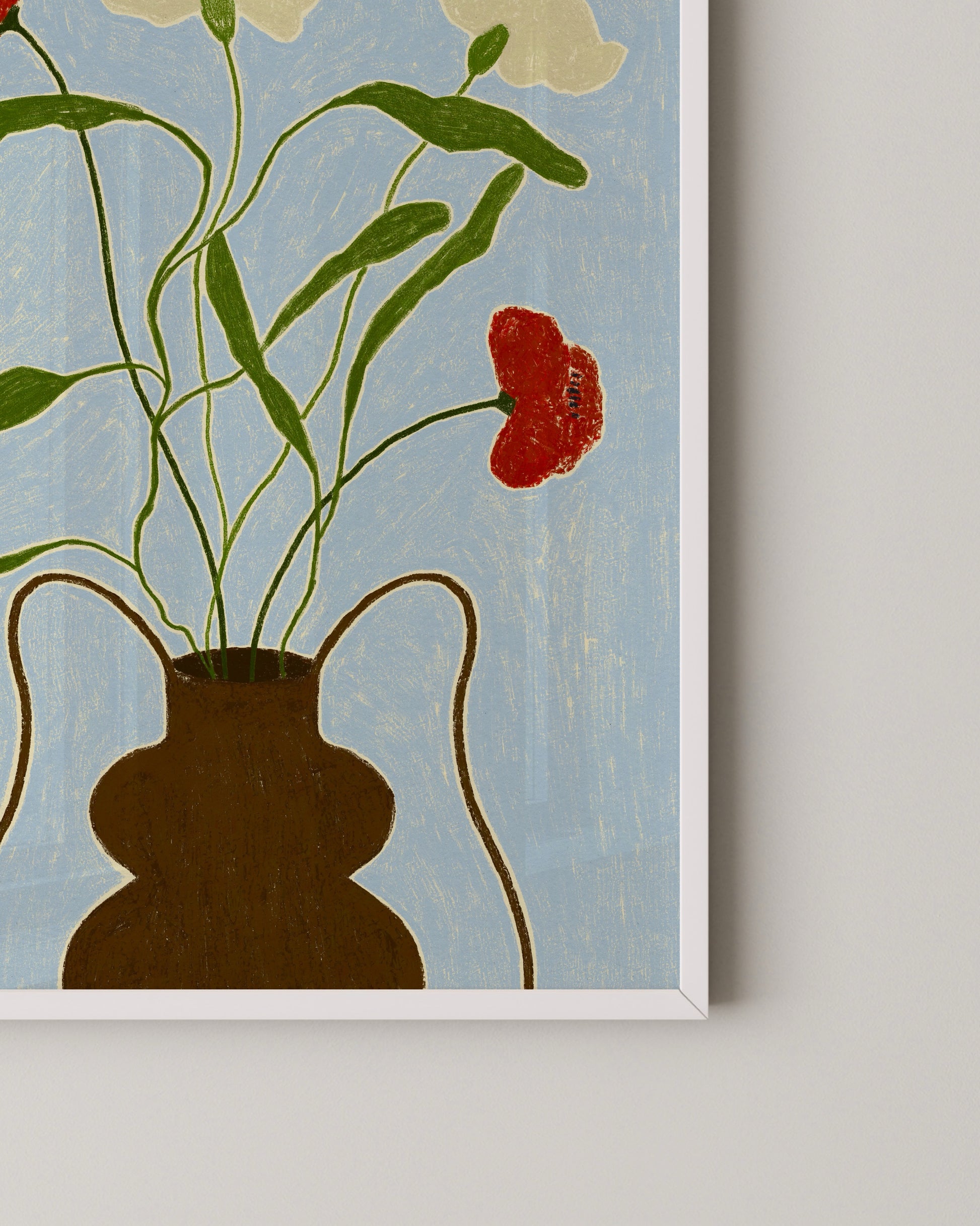 Crayon Florals Print- Wall Art -Paperhus- Printable wall art - Instant downloads - DIY home decor -Paperhus
