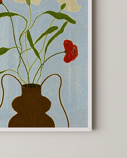 Crayon Florals Print- Wall Art -Paperhus- Printable wall art - Instant downloads - DIY home decor -Paperhus