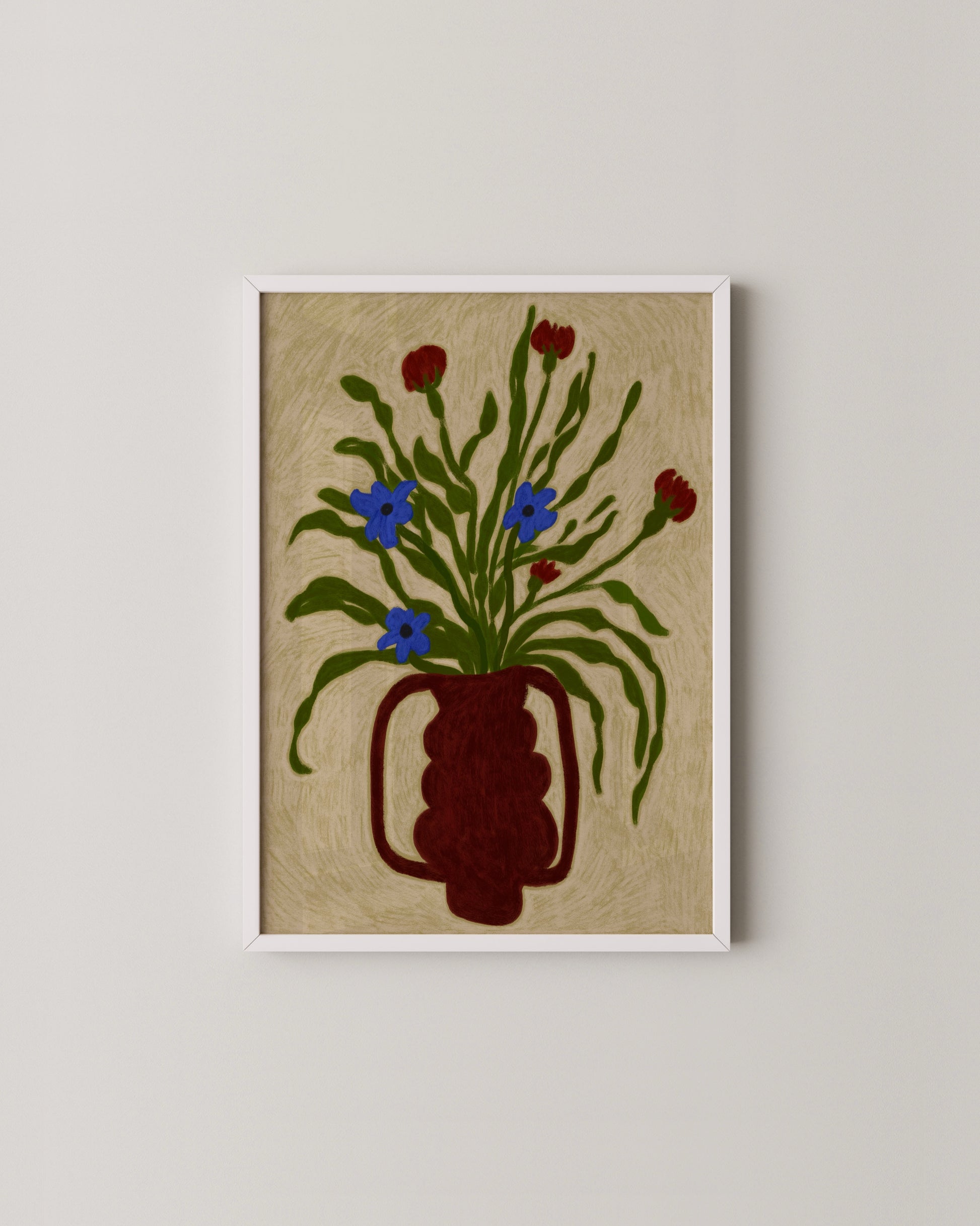 Crayon Floral Print- Wall Art -Paperhus- Printable wall art - Instant downloads - DIY home decor -Paperhus