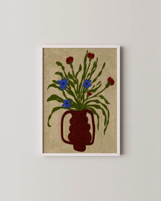 Crayon Floral Print- Wall Art -Paperhus- Printable wall art - Instant downloads - DIY home decor -Paperhus