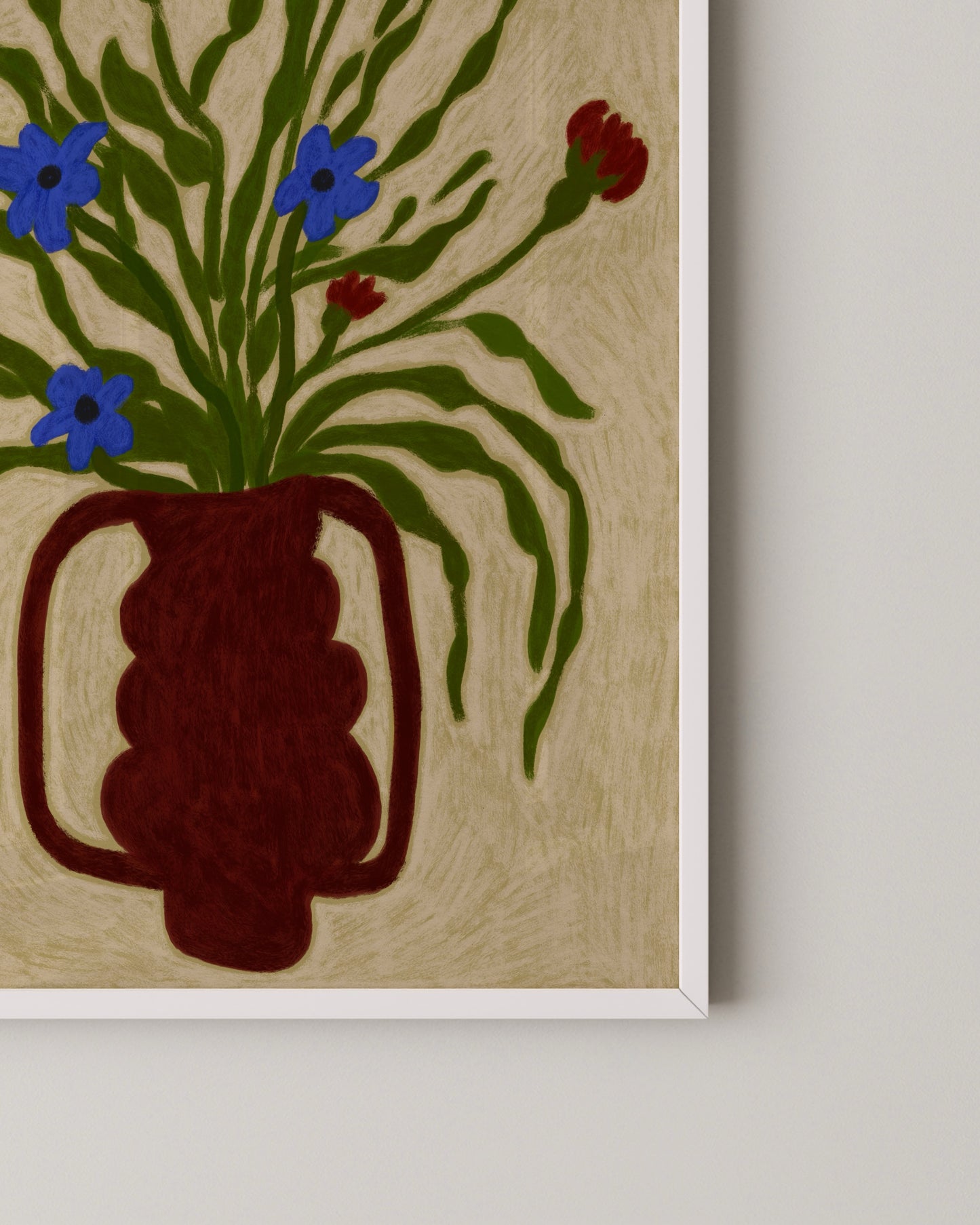 Crayon Floral Print- Wall Art -Paperhus- Printable wall art - Instant downloads - DIY home decor -Paperhus