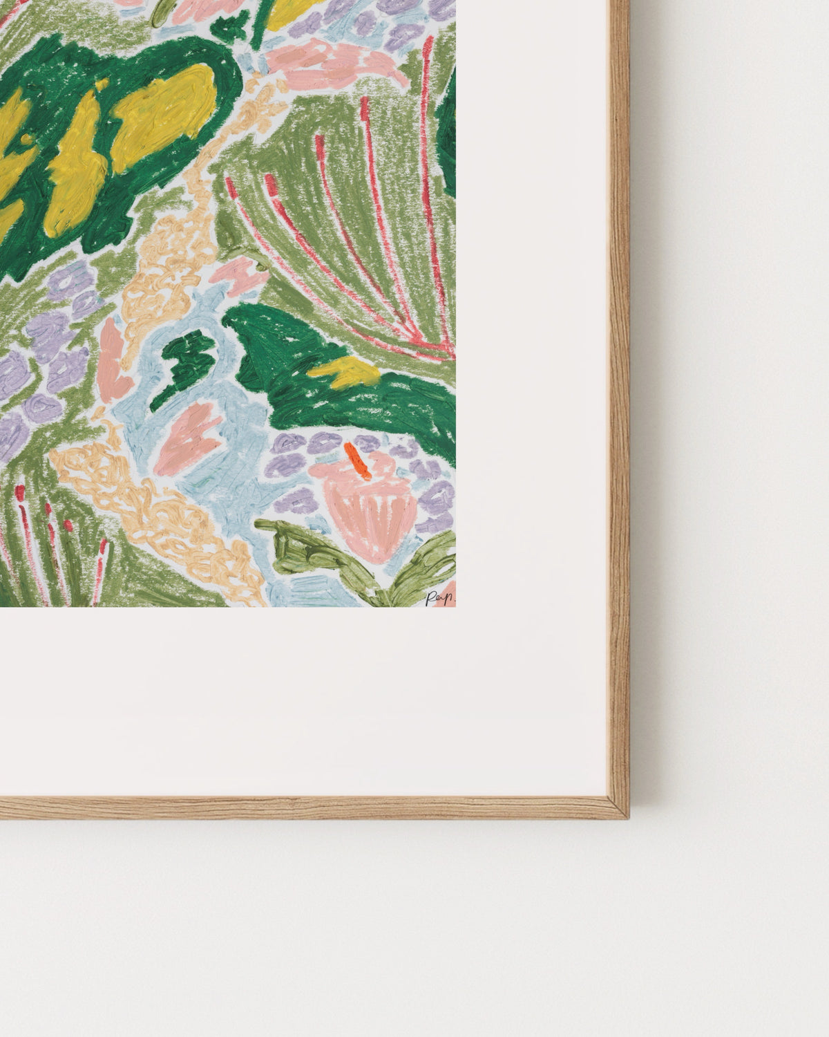 Colourful Botanical Oil Pastel Printable Art