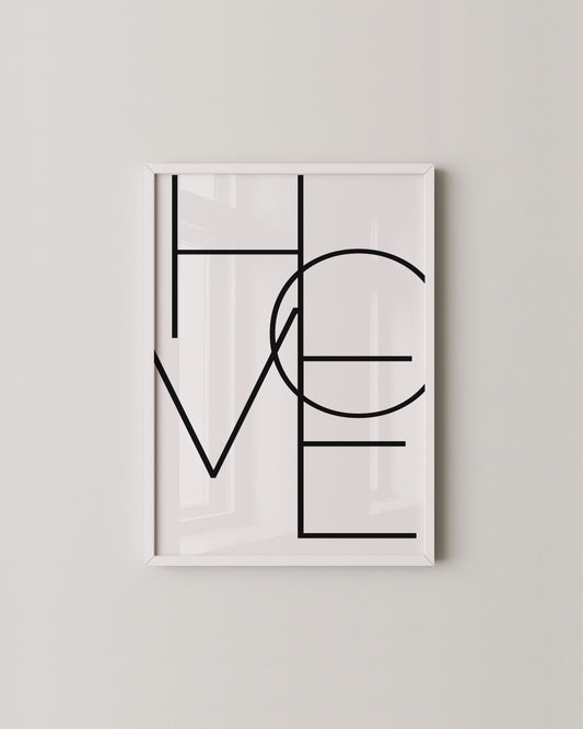 Minimal HOME Typography Print- Wall Art -Paperhus- Printable wall art - Instant downloads - DIY home decor -Paperhus