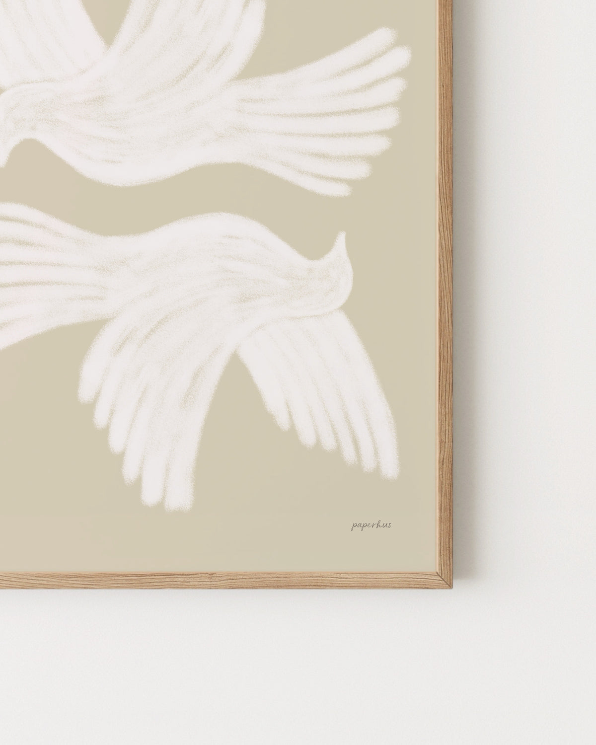 Neutral Flying Doves Printable Wall Art