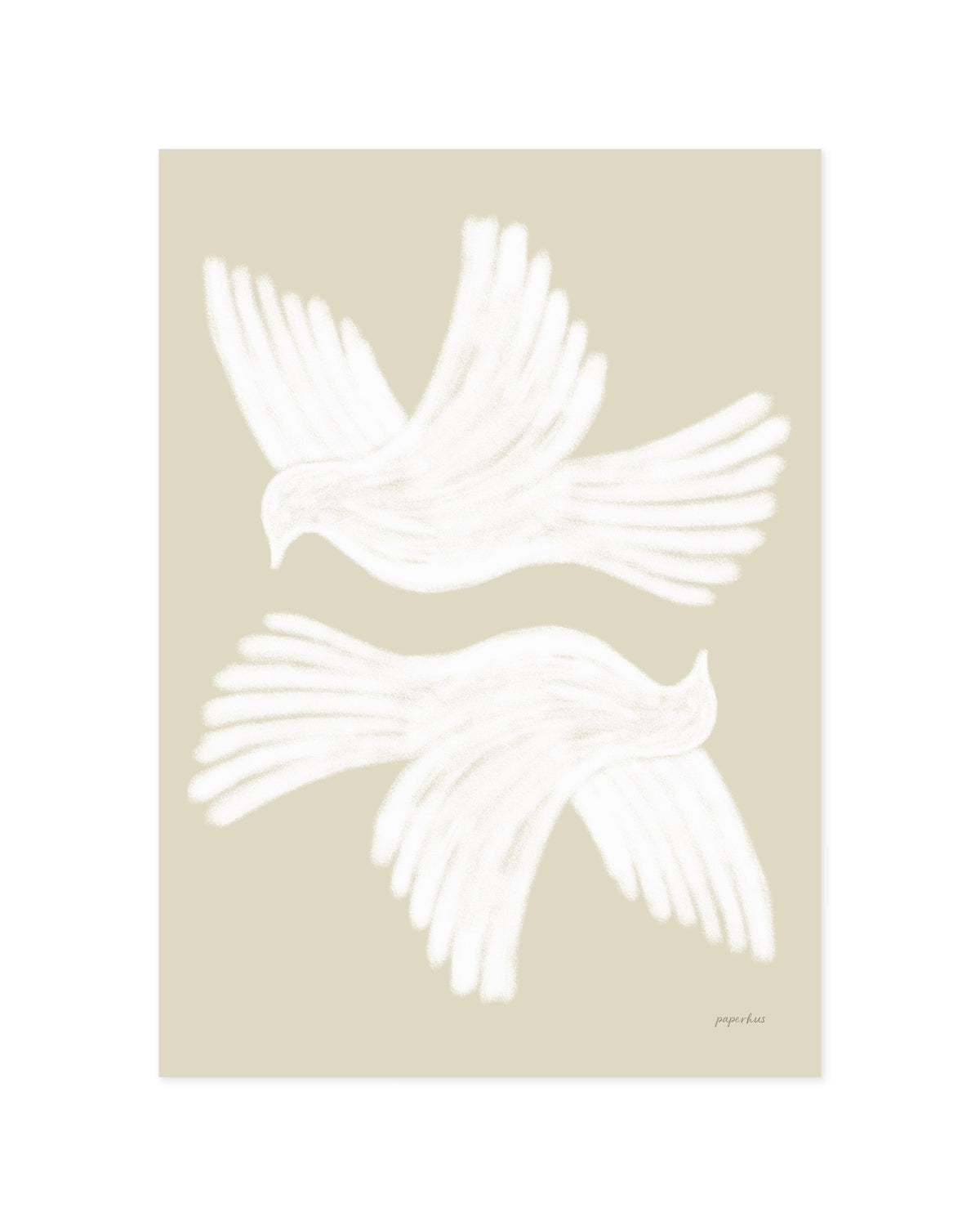 Neutral Flying Doves Printable Wall Art
