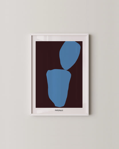 Blue Burgundy Print- Wall Art -Paperhus- Printable wall art - Instant downloads - DIY home decor -Paperhus