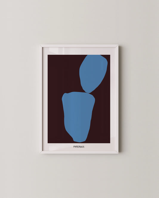Blue Burgundy Print- Wall Art -Paperhus- Printable wall art - Instant downloads - DIY home decor -Paperhus
