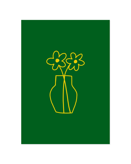 Yellow Vase Print original printable wall art by Paperhus
