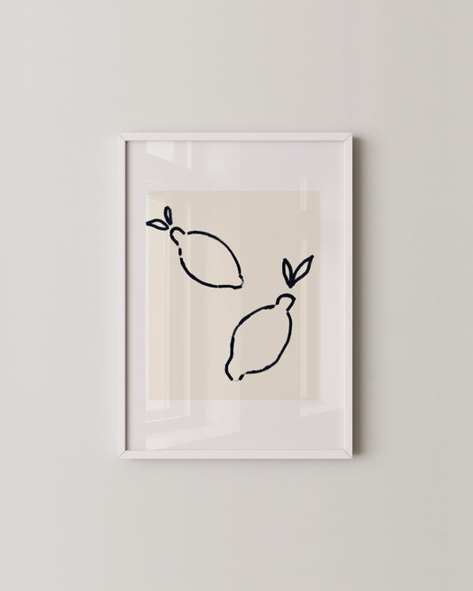Lemon Doodle Print- Wall Art -Paperhus- Printable wall art - Instant downloads - DIY home decor -Paperhus
