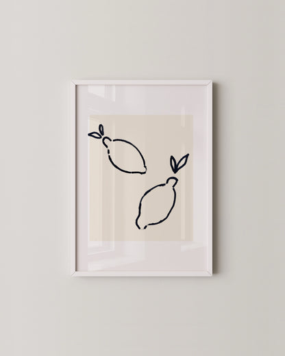 Fruit Doodle Print Set- Wall Art -Paperhus- Printable wall art - Instant downloads - DIY home decor -Paperhus