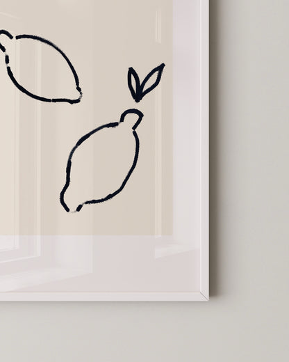 Lemon Doodle Print- Wall Art -Paperhus- Printable wall art - Instant downloads - DIY home decor -Paperhus