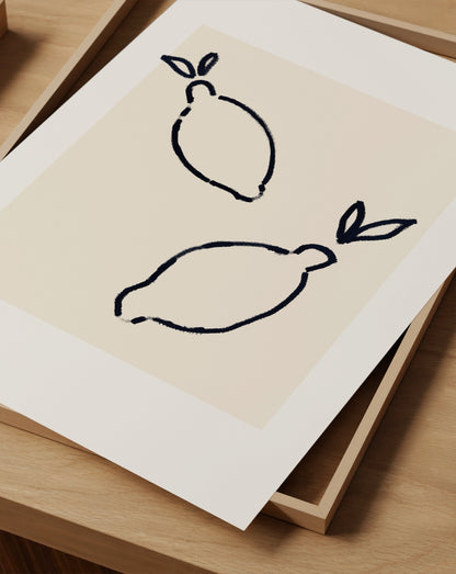 Lemon Doodle Print- Wall Art -Paperhus- Printable wall art - Instant downloads - DIY home decor -Paperhus