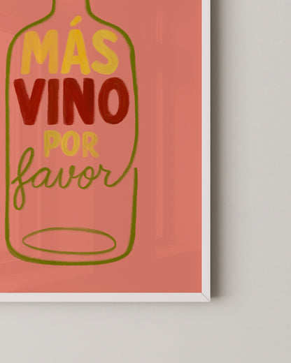 Más Vino Print- Wall Art -Paperhus- Printable wall art - Instant downloads - DIY home decor -Paperhus