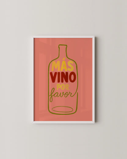 Más Vino Print- Wall Art -Paperhus- Printable wall art - Instant downloads - DIY home decor -Paperhus