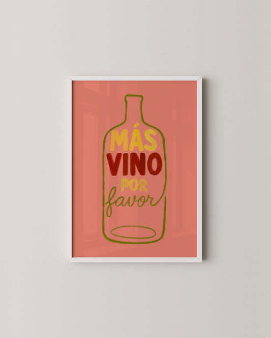 Más Vino Print- Wall Art -Paperhus- Printable wall art - Instant downloads - DIY home decor -Paperhus