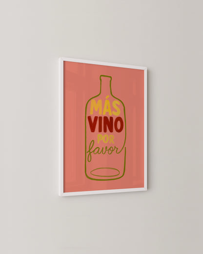 Más Vino Print- Wall Art -Paperhus- Printable wall art - Instant downloads - DIY home decor -Paperhus