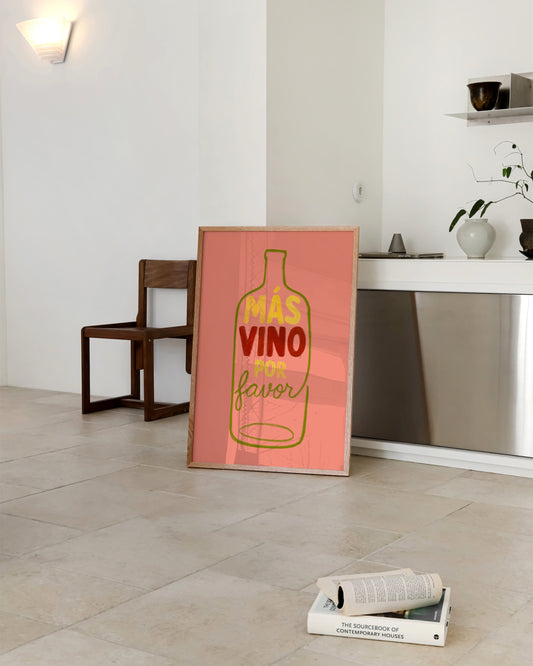 Vino Illustration Printable Wall Art | Digital Download printable wall art by Paperhus