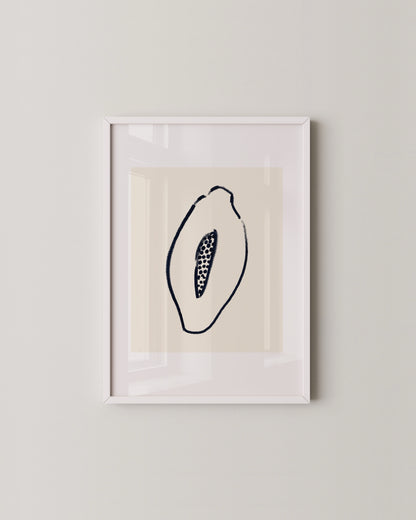 Papaya Doodle Print- Wall Art -Paperhus- Printable wall art - Instant downloads - DIY home decor -Paperhus