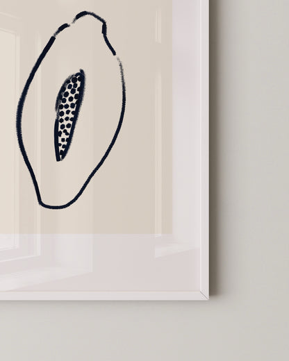 Papaya Doodle Print- Wall Art -Paperhus- Printable wall art - Instant downloads - DIY home decor -Paperhus