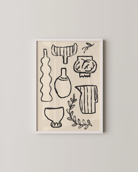 Ceramic Doodle Print- Wall Art -Paperhus- Printable wall art - Instant downloads - DIY home decor -Paperhus