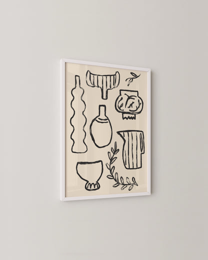 Ceramic Doodle Print- Wall Art -Paperhus- Printable wall art - Instant downloads - DIY home decor -Paperhus