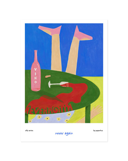 Never Again Print original printable wall art by Paperhus