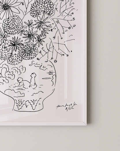Vase Flowers Print- Wall Art -Paperhus- Printable wall art - Instant downloads - DIY home decor -Paperhus