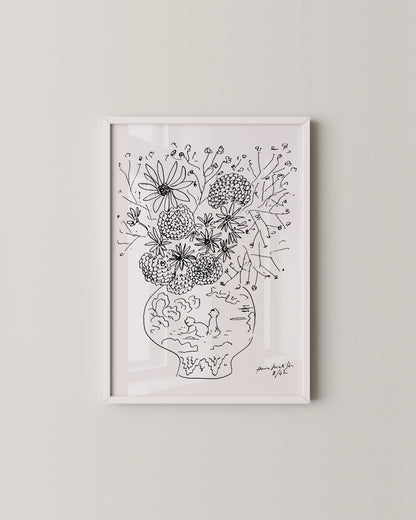 Vase Flowers Print- Wall Art -Paperhus- Printable wall art - Instant downloads - DIY home decor -Paperhus