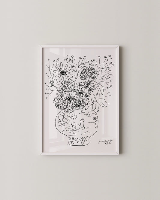 Vase Flowers Print- Wall Art -Paperhus- Printable wall art - Instant downloads - DIY home decor -Paperhus
